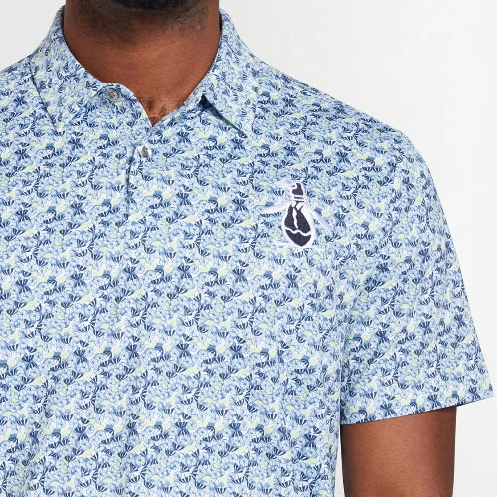 Original Penguin Golf Shirt - Tour Umbrella Print - Astral Night SS23 - Image 8