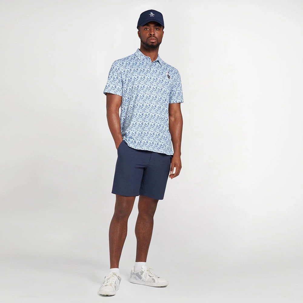 Original Penguin Golf Shirt - Tour Umbrella Print - Astral Night SS23 - Image 9
