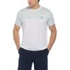 Original Penguin Checkerboard Block Performance Short Sleeve Tennis T-Shirt In Bright White