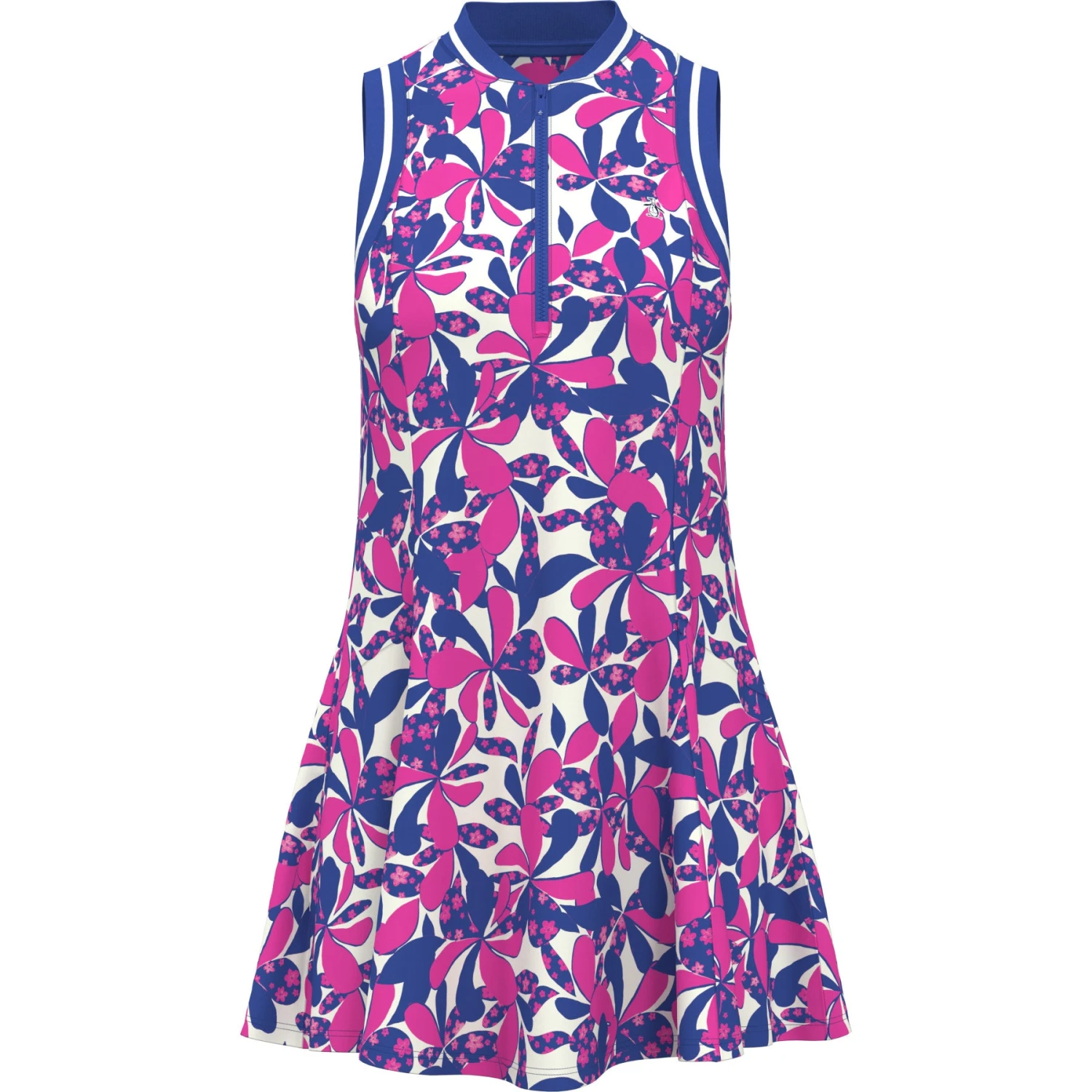 Original Penguin Women's Floral Print Golf Dress In Cheeky Pink - Image 5