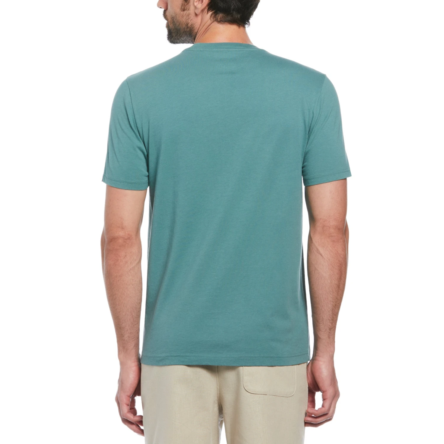 Original Penguin Floral Fill Pete T-Shirt In Sea Pine - Image 2