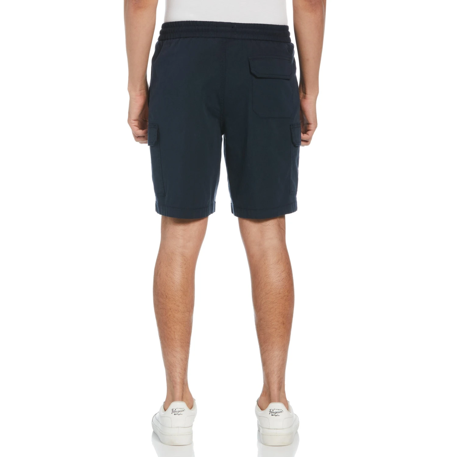 Original Penguin Pull On 8" Cargo Shorts In Dark Sapphire - Image 2
