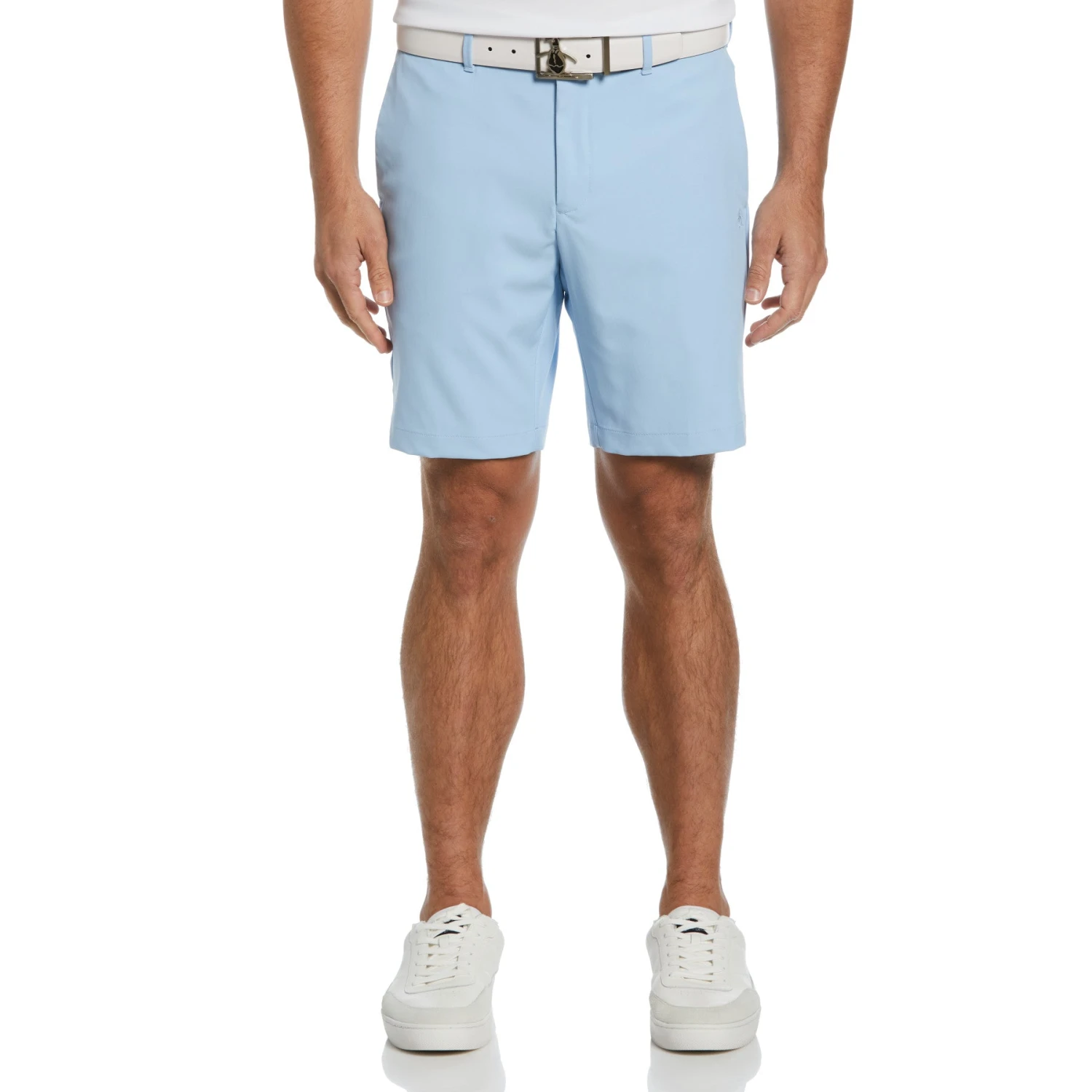 Original Penguin Flat Front Solid Golf Shorts In Powder Blue