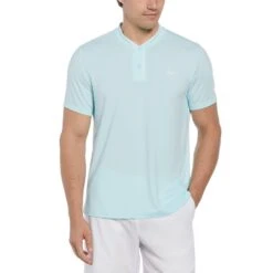 Original Penguin Piped Blade Collar Performance Short Sleeve Tennis Polo Shirt In Tanager Turquoise