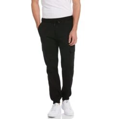 Original Penguin Tapered Cargo Jogger In True Black
