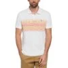 Original Penguin Slub Chest Stripe Ottoman Polo Shirt In Bright White