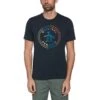 Original Penguin Circle Logo Tee In Dark Sapphire