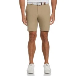 Original Penguin Flat Front Solid Golf Shorts In Chinchilla