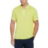 Original Penguin Piped Performance Quarter Zip Tennis Polo Shirt In Limeade