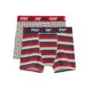 Original Penguin 2 Pack Penguin Pete All Over Print Underwear In Grey And Red In Grey