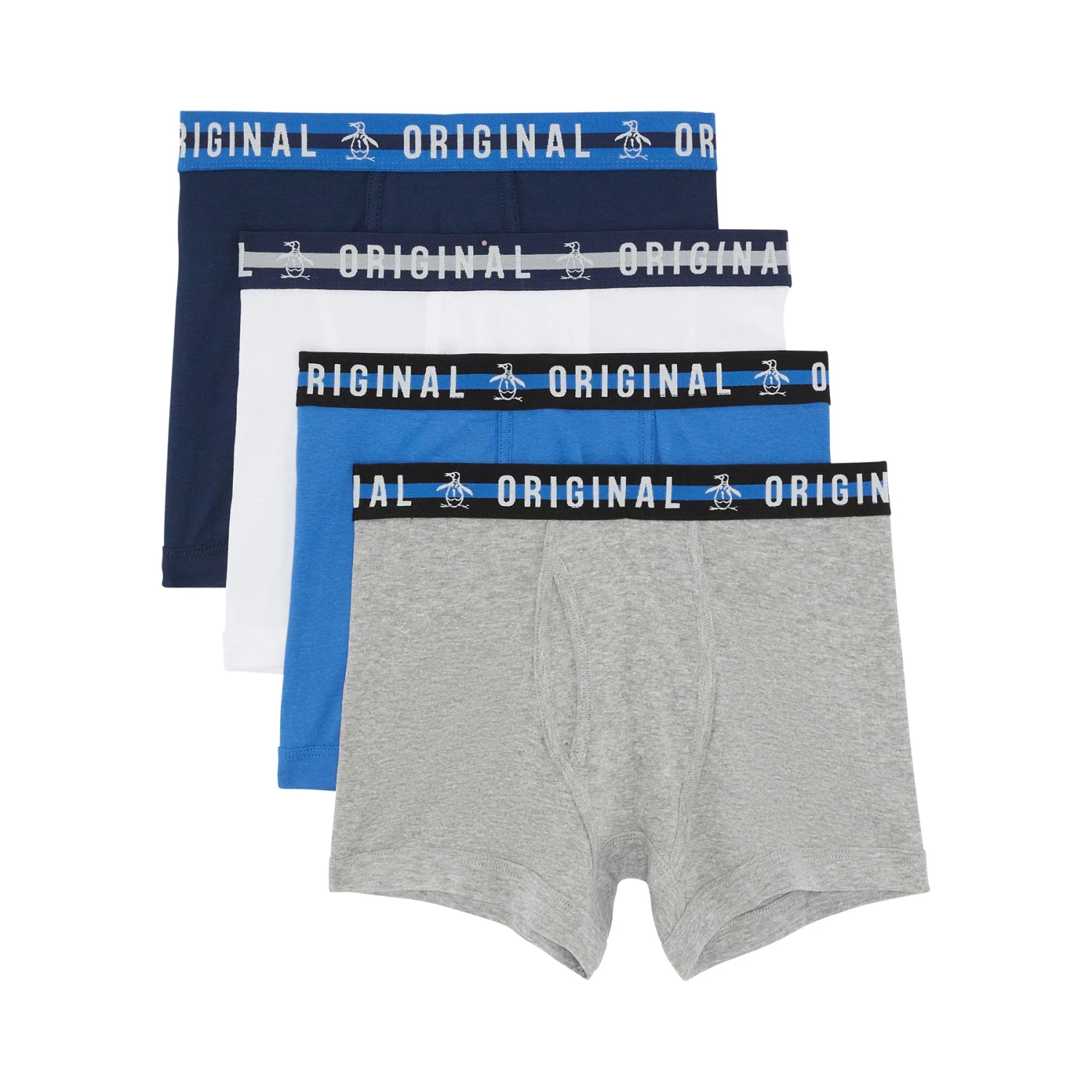 Original Penguin 3 Pack Festive Underwear Grey Multi Stripes In Black