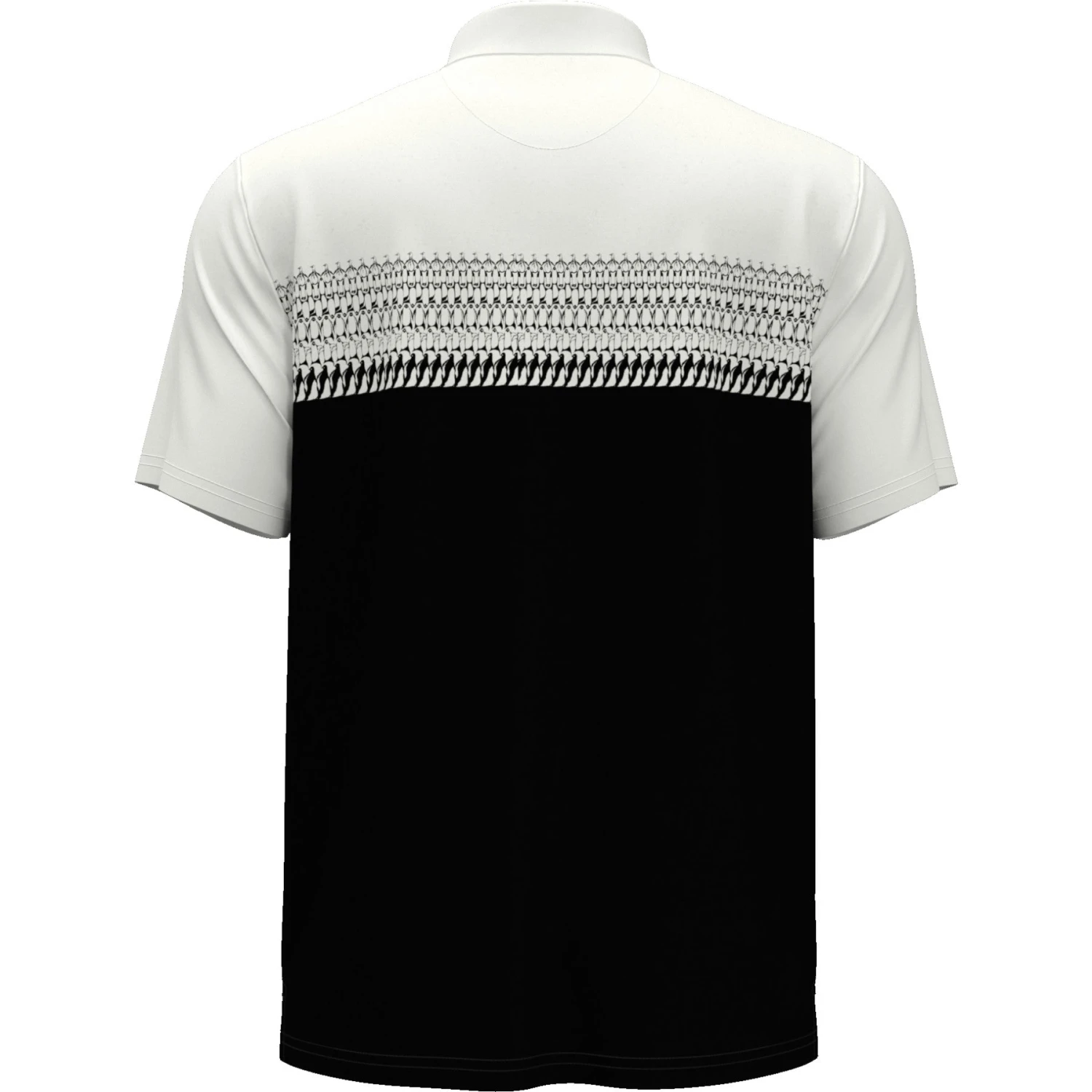 Original Penguin Penguin Stripe Block Print Short Sleeve Golf Polo Shirt In Bright White - Image 3