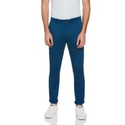 Original Penguin Bedford Cord Slim Fit Chino Trousers In Poseidon Blue