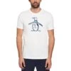 Original Penguin Striped Pete Graphic Print T-Shirt In Bright White