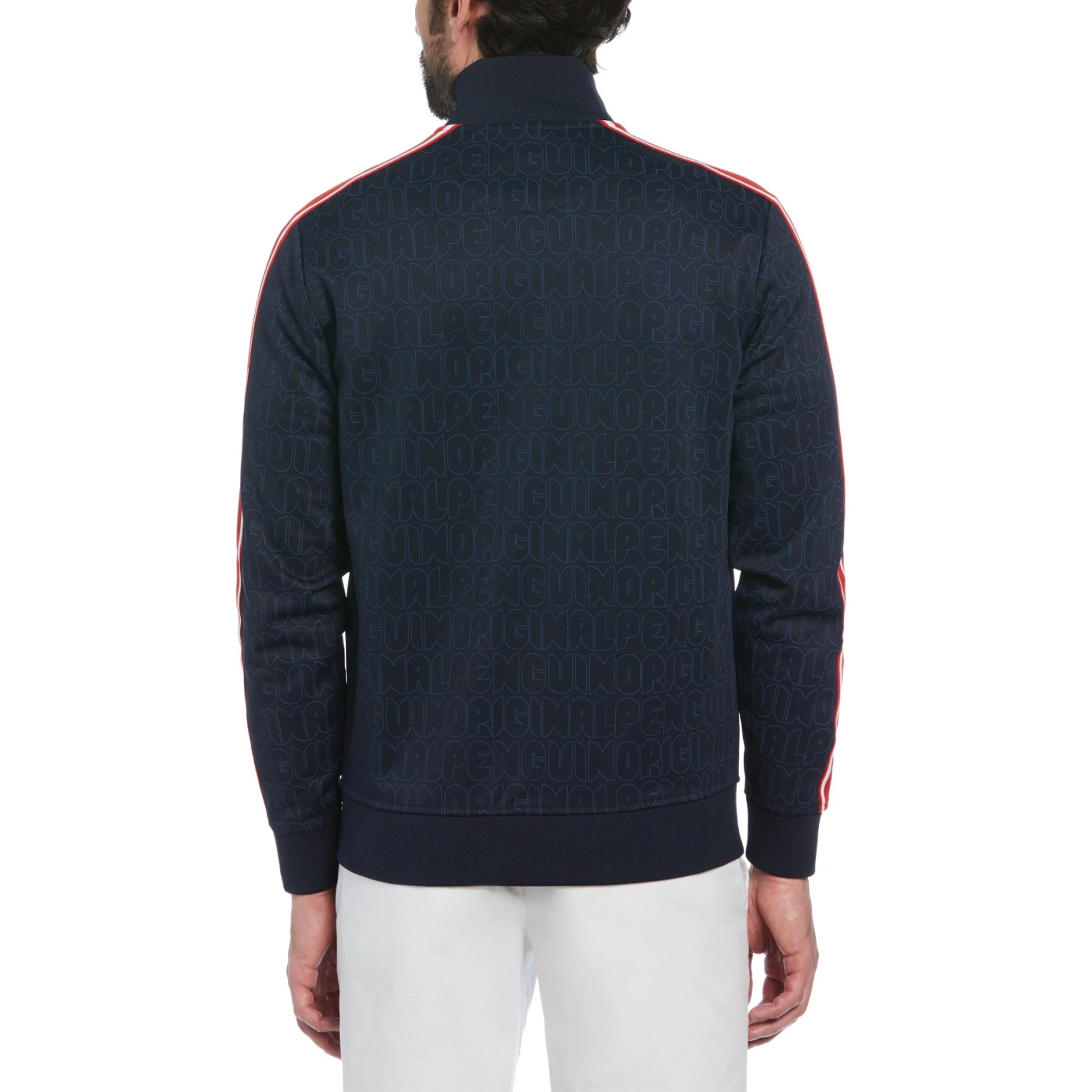 Original Penguin Double Knit Logo Track Jacket In Dark Sapphire - Image 2